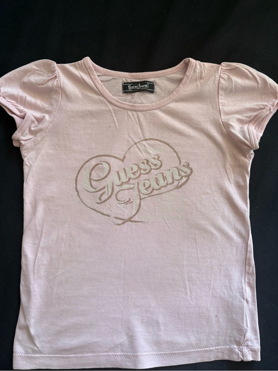 Guess Tops - Guess Pink Short Sleeve Baby Tee with Heart Logo